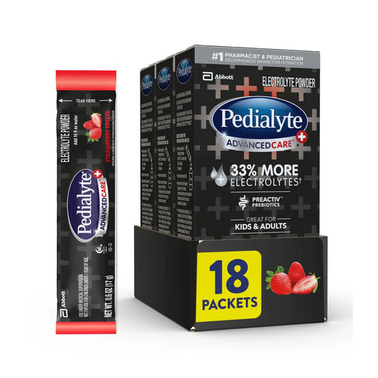 Advancedcare Plus Electrolyte Powder - Strawberry Freeze Flavor, 18 Packets
