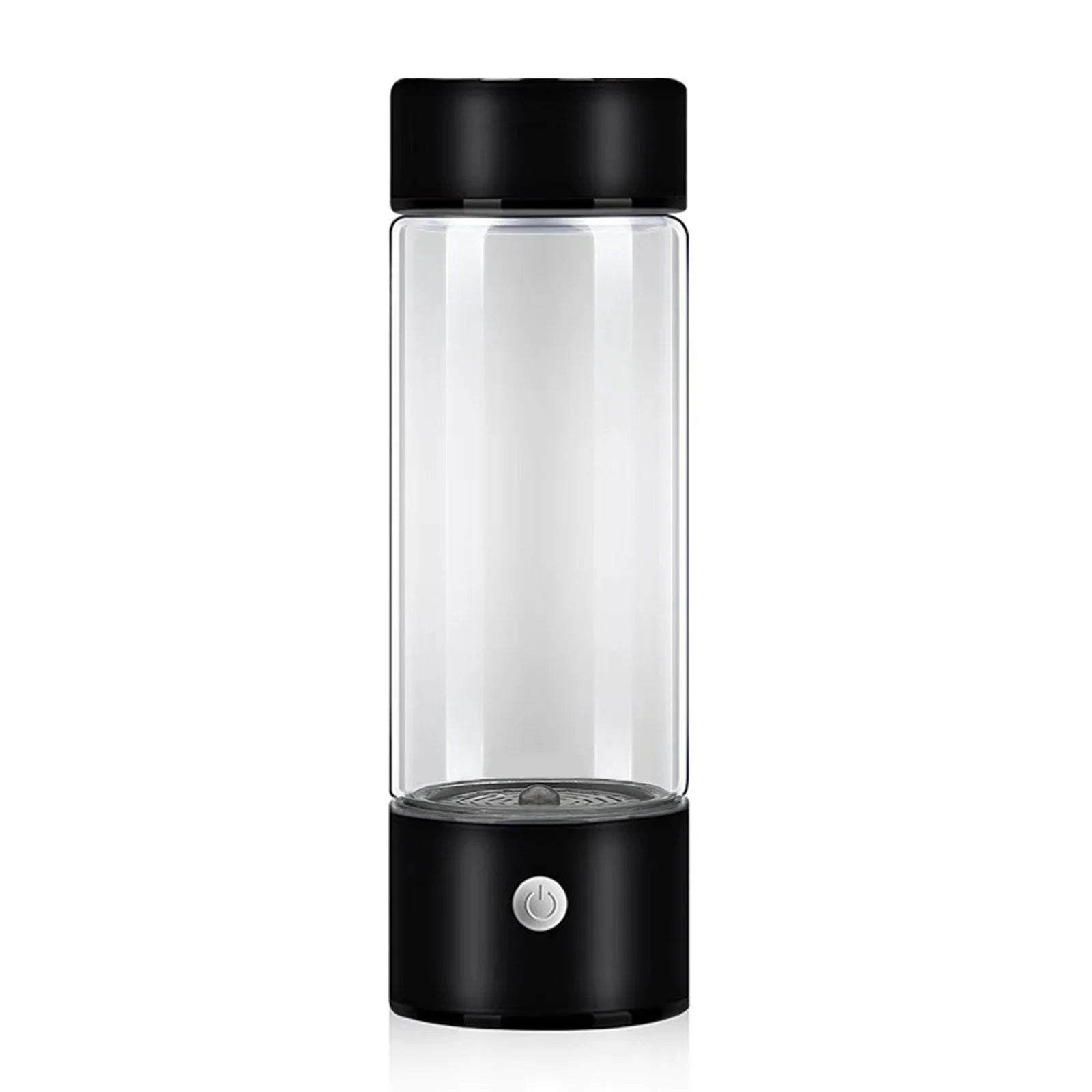 Sdjma Hydrogen Water Bottle - Portable Hydrogen Water Generator - Hydrogen Water Ionizer Machine - Rich Hydrogen Water Glass Health Cup - Hydrogenated Water Bottle for Home and Travel (Black)