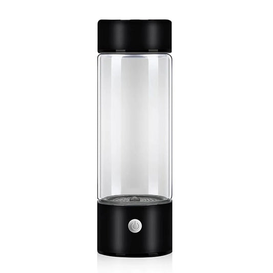 Sdjma Hydrogen Water Bottle - Portable Hydrogen Water Generator - Hydrogen Water Ionizer Machine - Rich Hydrogen Water Glass Health Cup - Hydrogenated Water Bottle for Home and Travel (Black)