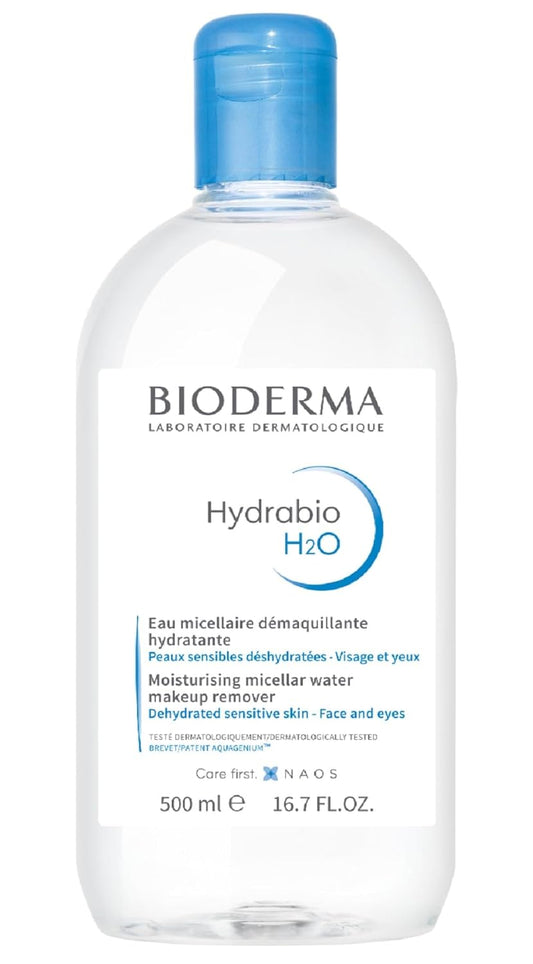 Bioderma - Hydrabio H2O Micellar Water - Face Cleanser and Makeup Remover - Micellar Cleansing Water for Dehydrated Sensitive Skin