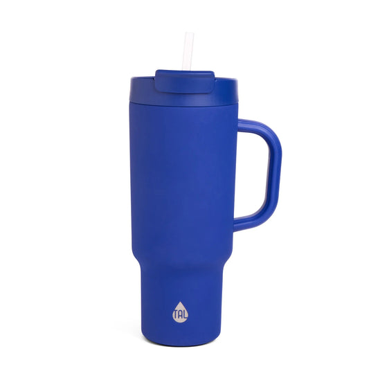 40 Fl Oz Electric Blue Stainless Steel Hudson Tumbler with Straw