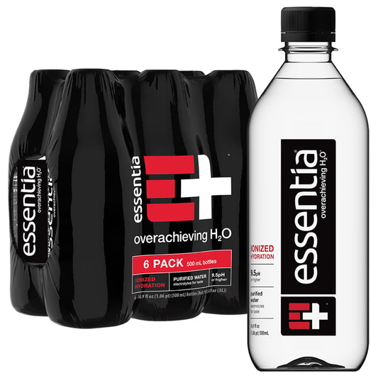 Essentia Ionized Alkaline Water, 500 mL Bottles, Pack of 6