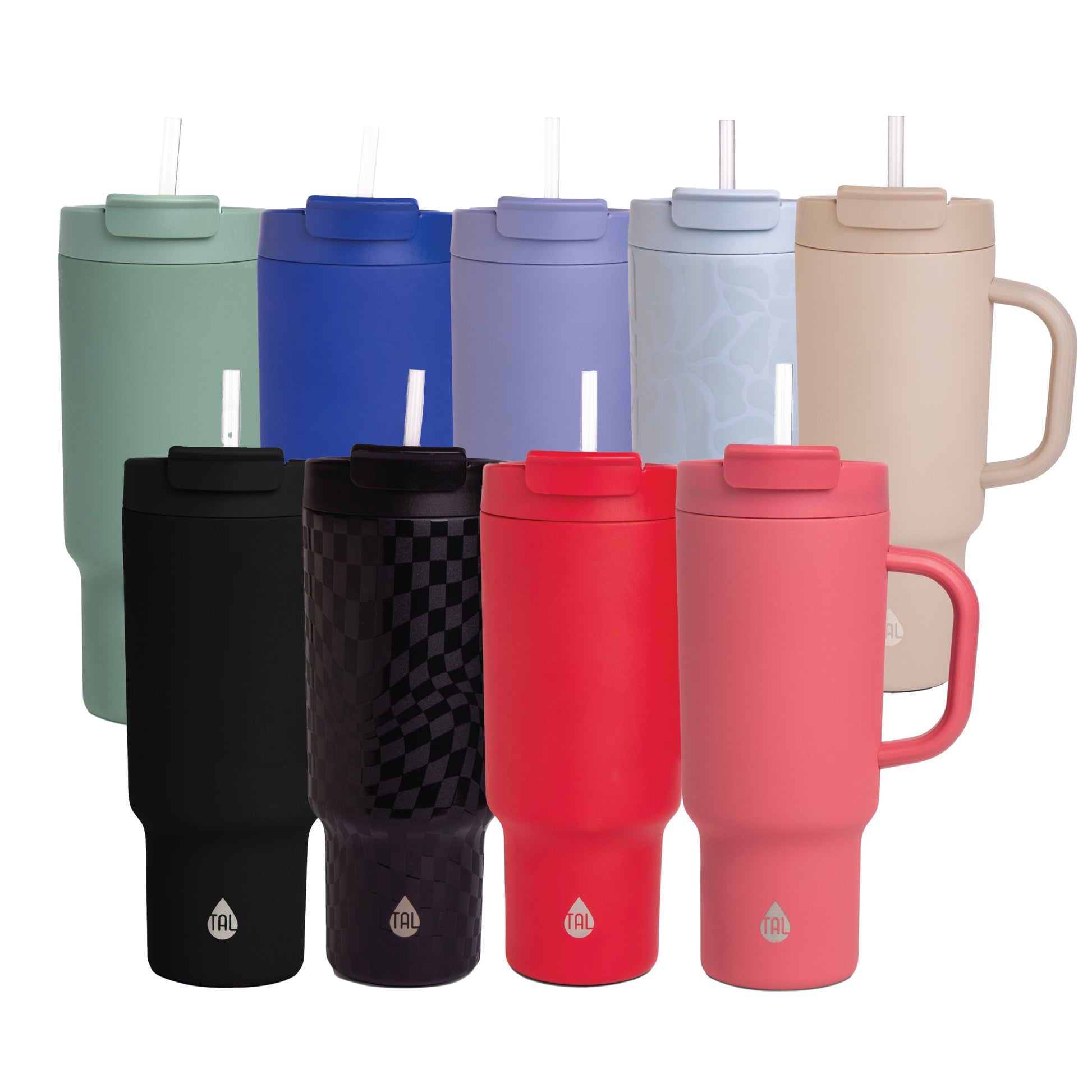 40 Fl Oz Electric Blue Stainless Steel Hudson Tumbler with Straw
