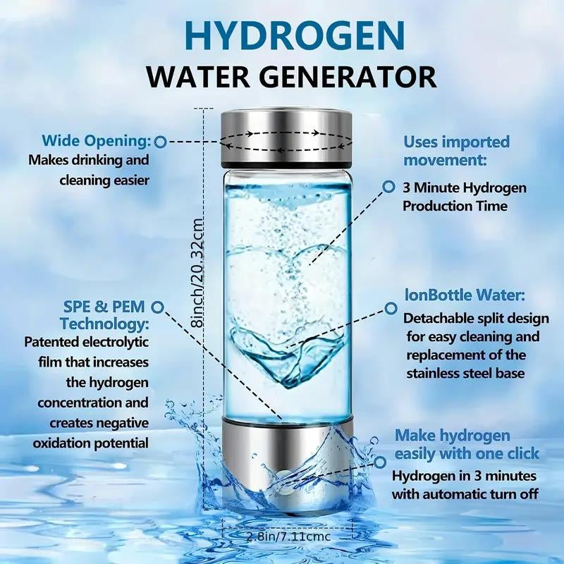 Hydrogen Infusion Water Bottle for Enhanced Hydration