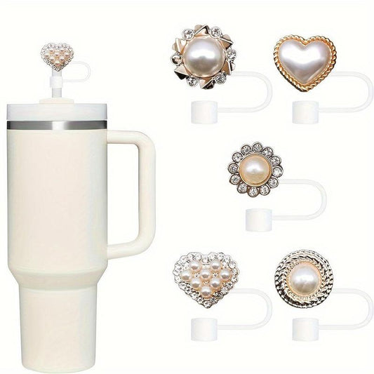 Brighten up your Stanley Cups with Colorful Shiny Straw Covers! Perfect for 30oz & 40oz tumblers, this 5-pack adds a fun twist to reusable straws! Great for gifting this Christmas!